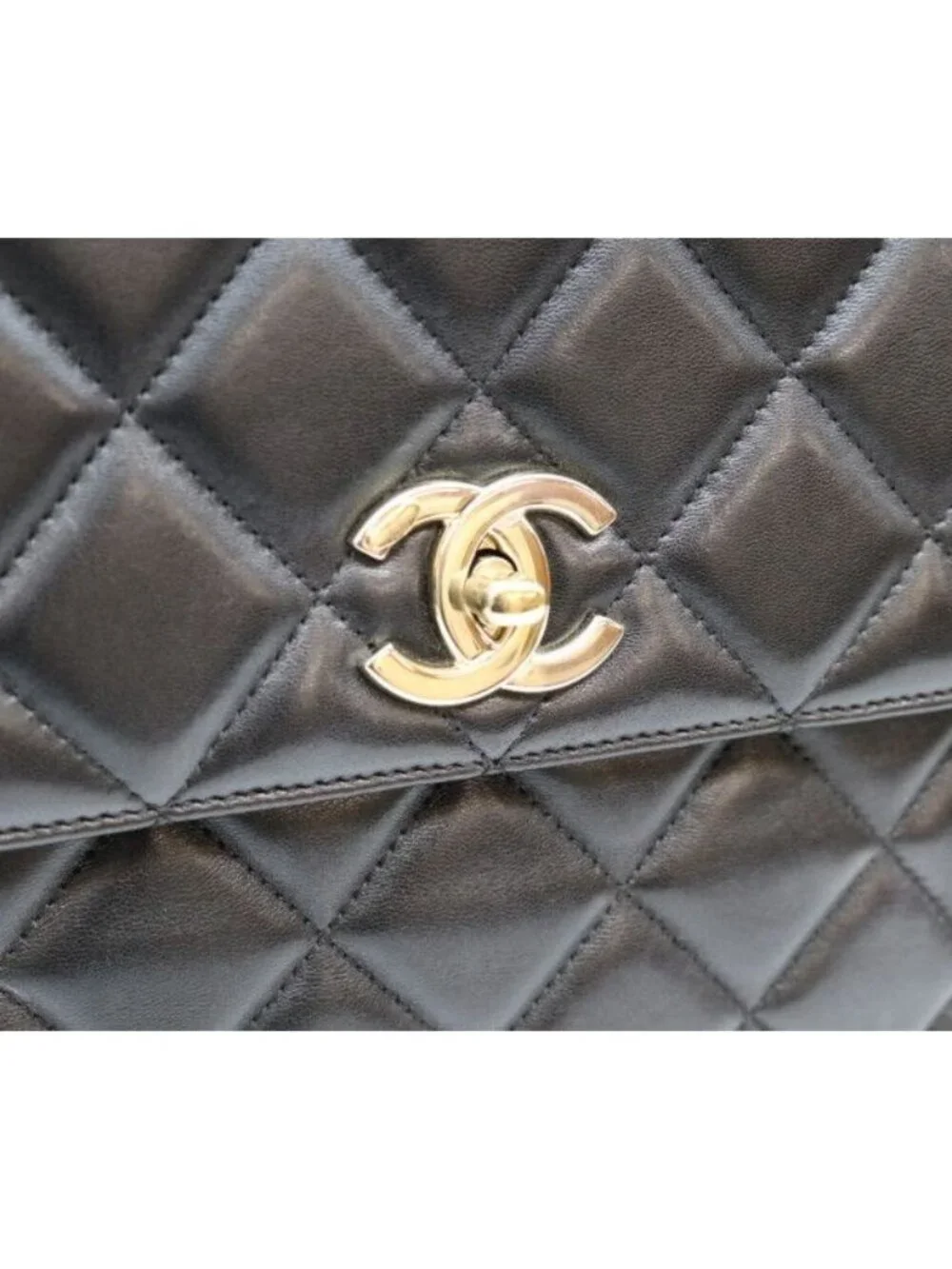 Chanel Lamb Gold Trendy CC Maxi 2-Way Shoulder